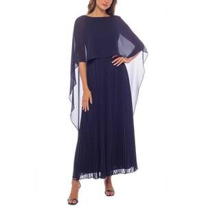 NEW OLEG CASSINI women's bateau maxi dress in navy